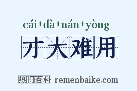 才大难用是什么意思的图片
